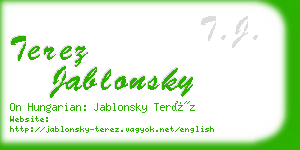 terez jablonsky business card